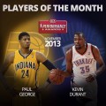 انتخاب پاول جرج و کوین دورانت به عنوان بازیکنان برتر ماه NBA