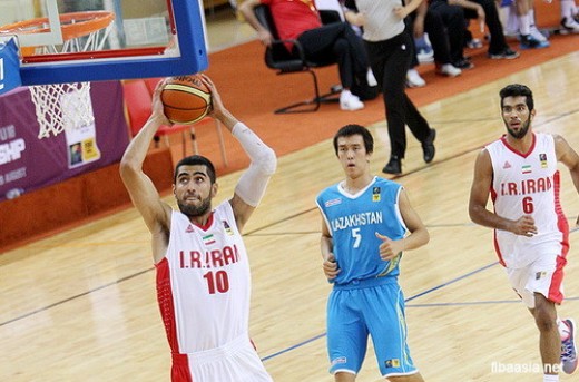 پیروزی ایران مقابل قزاقستان در مسابقات بسکتبال قهرمانی جوانان آسیا 2014